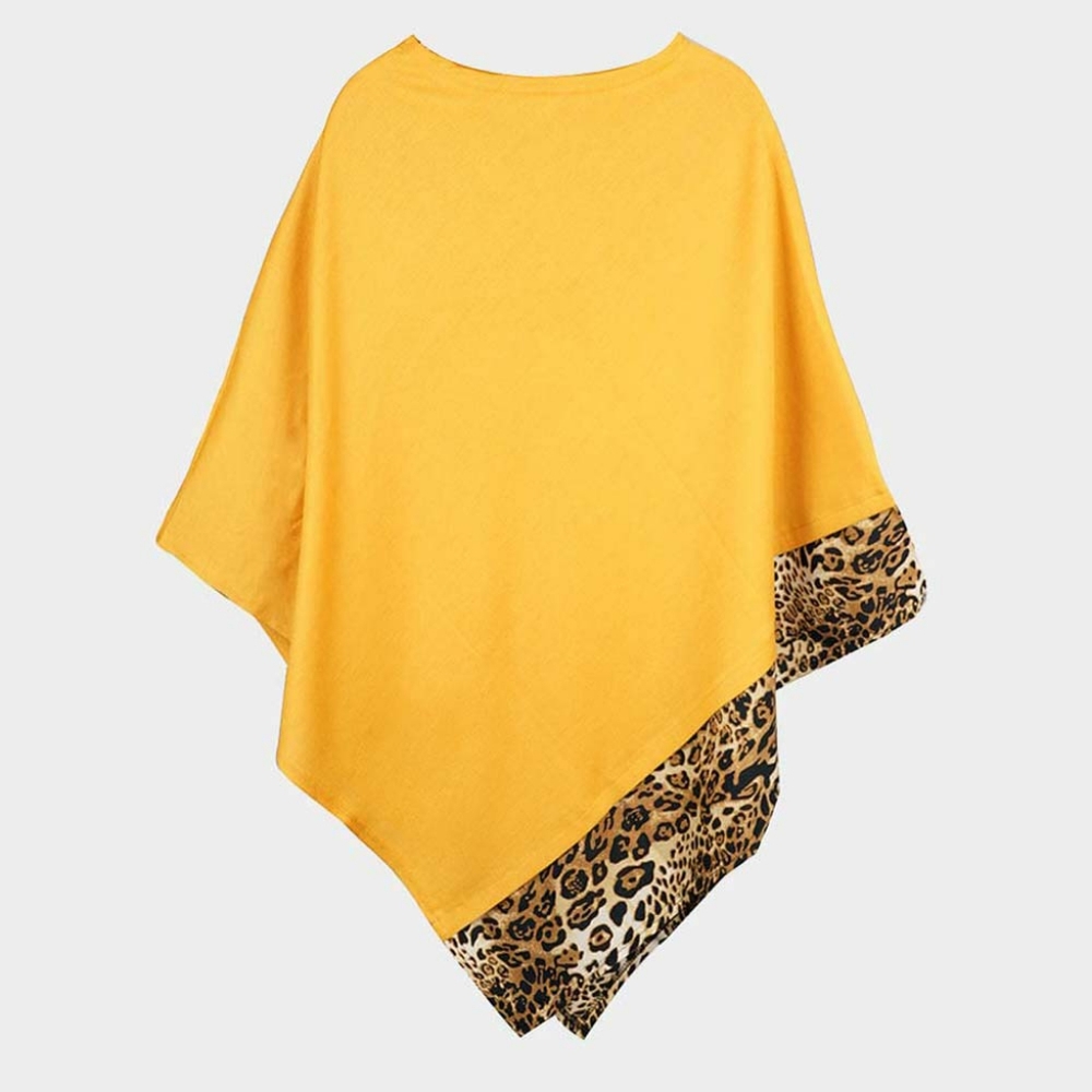 Animal trim poncho set